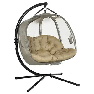 Outdoor Double Hanging Chair - Swing Chair with Metal Stand