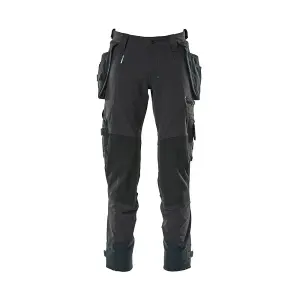 Mascot Advanced Trousers with Holster Pockets and Stretch - Dark Navy Blue   (30.5) (Leg Length - Regular)