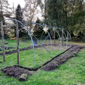 10ft x 48ft Straight Sided Polytunnel Kit, Heavy Duty Professional Greenhouse