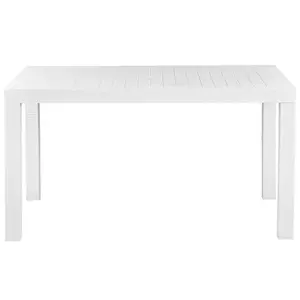 Garden Table Synthetic Material White FOSSANO