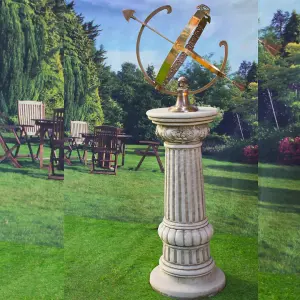 Solid Brass Armillary and Column