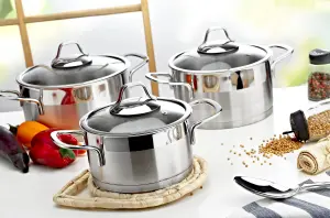 Rozi Luna Series 6-piece Stainless Steel Mini Cookware Set