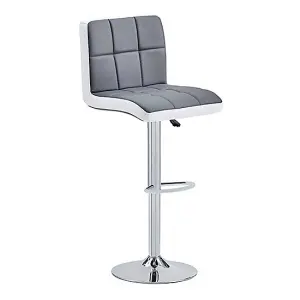 Caprice Grey High Gloss Bar Table 4 Copez Grey White Stools