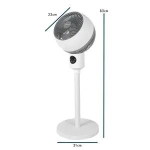 Portable Standing Fan Air Circulator Oscillating - Grey