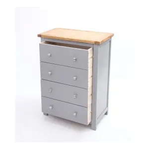 Mirano 4 Drawer Chest of Drawers Chrome Knob