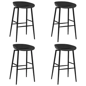 Berkfield 5 Piece Bar Set White and Black