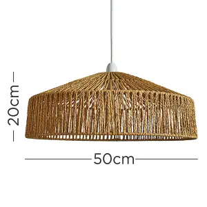 ValueLights Elcano Ceiling Pendant Shade and B22 Pear LED 4W Warm White 2700K Bulb