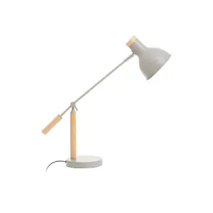 Interiors by Premier Matte Grey Table Lamp, Easy to Assemble Bedside Table Light, Eco-friendly Lamp for Table Living Room