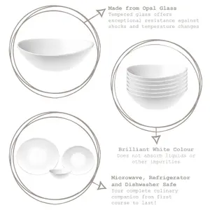 Bormioli Rocco - Prometo Glass Serving Bowl - 15cm - White