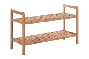 Maison by Premier ARLA 2 Tier Grid Design Stackable Shoe Rack