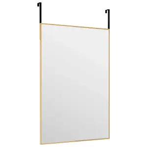 Berkfield Door Mirror Gold 40x60 cm Glass and Aluminium