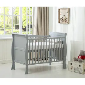 Bernhardt Cot Bed with Mattress Grey