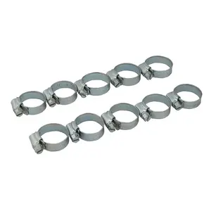 10x 18mm 25mm Steel Hose Clips Car Van Pipe Clamp Worm Screw Jubilee Seal Grips