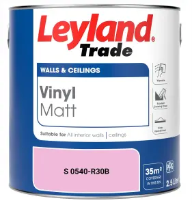 Leyland Trade Vinyl Matt Walls & Ceilings Emulsion Paint (S 0540-R30B) 2.5L