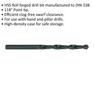 High-Quality 10 Pack 7/32 Inch HSS Roll Forged Drill Bits for Versatile Drilling