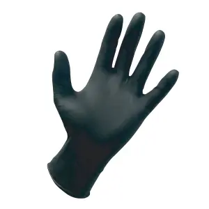 Comfit Large Black Nitrile Disposable Gloves