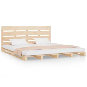 Berkfield Bed Frame 140x200 cm Solid Wood Pine