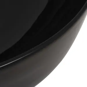 Berkfield Basin Ceramic Round Black 41.5x13.5 cm