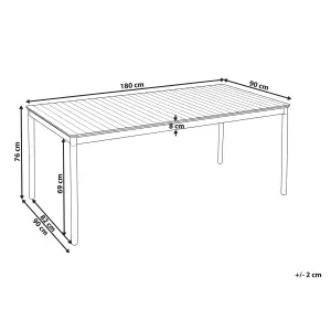 Garden Table Wood Light Wood VALLESE