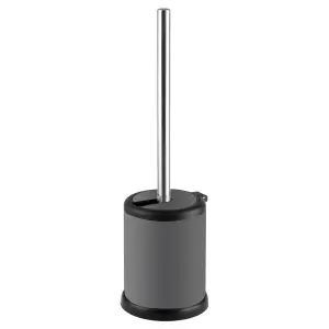 Showerdrape Aero Stainless Steel Grey Toilet Brush & Holder