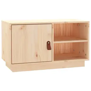 Berkfield TV Cabinet 70x34x40 cm Solid Wood Pine