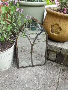 Leavesdon Arched Window Mirror for Home or Garden 40cm tall