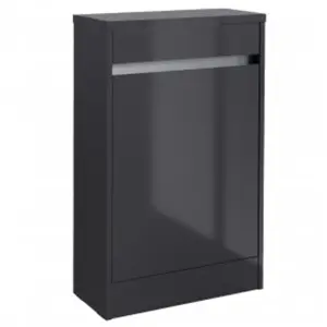 Bathroom Back to Wall Toilet WC Unit 494mm Wide - Storm Grey Gloss - (Urban)