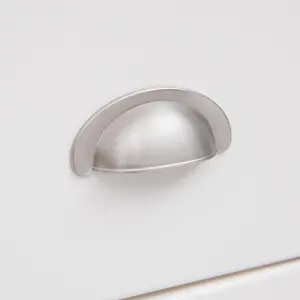 Lovere 1 Drawer Bedside Table Chrome Cup Handle