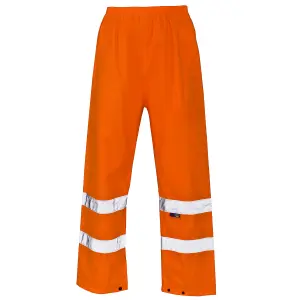 Hi-Vis Overtrousers 300D Oxford PU Orange Ankle band L