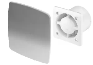 Awenta 100mm Standard NEA Extractor Fan Inox Front Panel Wall Ceiling Ventilation