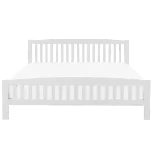 Wooden EU Super King Size Bed White CASTRES