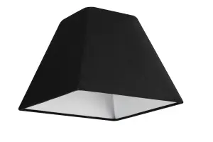 GoodHome Qarnay Charcoal Fabric dyed Light shade (D)30cm