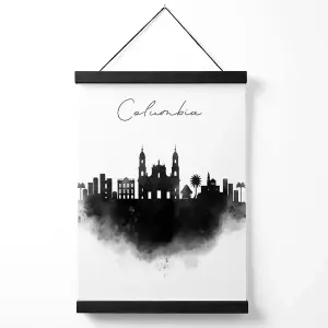 Columbia Watercolour Skyline City Medium Poster with Black Hanger