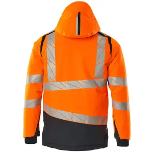 Mascot Accelerate Safe Winter Jacket with CLIMascot (Hi-Vis Orange/Dark Navy)  (Small)