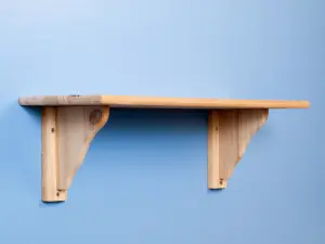 890mm shelf kit, solid pine wood, natural sanded