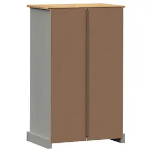 Berkfield Shoe Cabinet VIGO Grey 60x35x96 cm Solid Wood Pine