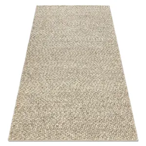 Wool carpet TAHAR 99005G grey / beige - HAND-WOVEN loop, uniform 120x180 cm