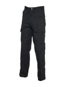 Uneek - Unisex Cargo Trouser with Knee Pad Pockets Regular - 65% Polyester 35% Cotton - Black - Size 52