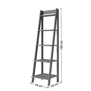 Corona Grey Wax Ladder Bookcase