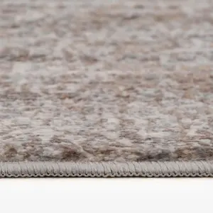 Neutral Beige Distressed Abstract Area Rug 160x230cm