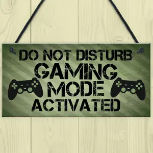 Gaming Sign Do Not Disturb Plaque Gamer Gift Boys Bedroom Decor Gift For Gamer Plaque