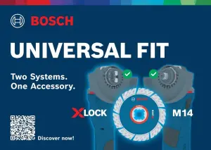 Bosch Professional X-LOCK Standard Inox Straight Cutting Wheel - 10x115x1x22.23mm, WA 60 T BF