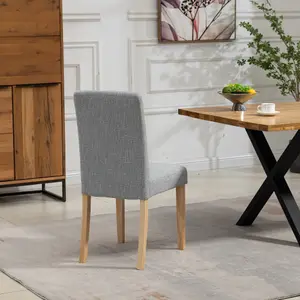 Maiolo Fabric Dining Chairs - Set of 2 - Grey