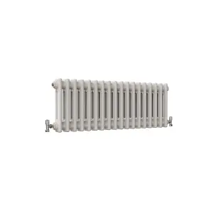 Horizontal White Double Column Radiator (H) 300mm x (W) 830mm, 1895 BTU.