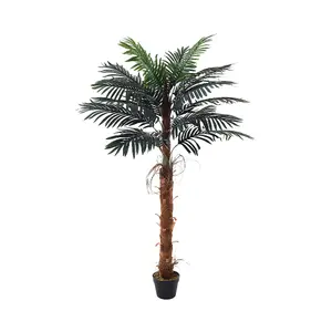 Garden Decoration Artificial Palm Tree in Black Pot H 150 cm