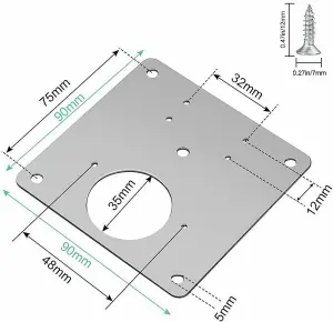 Nes Home Cabinet Door Hinge Repair Plate