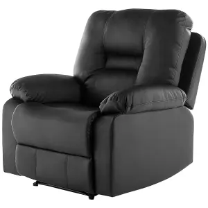 Recliner Chair BERGEN Faux Leather Black