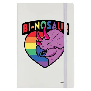 Grindstore Bi-Nosaur Hard Cover Notebook Cream (One Size)