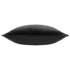 Paoletti Bloomsbury Cut Velvet Piped Feather Rich Cushion