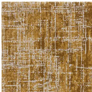 Abstract Gold Luxurious Modern Easy To Clean Rug For Dining Room Bedroom & Living Room-160cm X 230cm